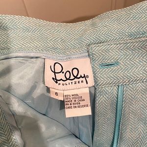 Lilly Pulitzer Lined Herringbone Tweed Wool Pants